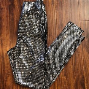 Disco Girl Shiny Leggings.